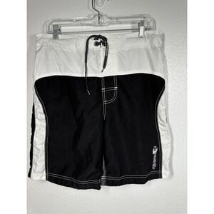 Free Country Swim Trunks Shorts Mens Medium Tech Series Aqua Quick Dry Swimwear